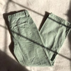 BABY GREEN WIDE LEG JEANS